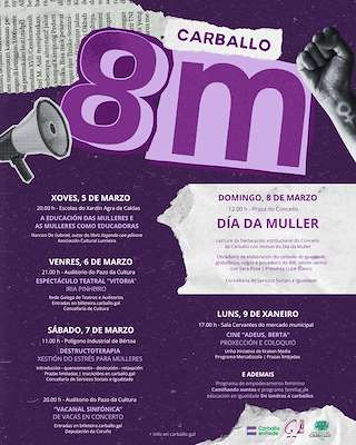 Fechas, información, programa, cartel, imágenes, mapa y ubicación de Día Internacional de la Mujer  (2026)  en  Carballo