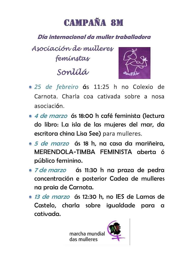Día Internacional de la Mujer (2026) en Carnota