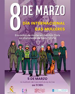 Fechas, información, programa, cartel, imágenes, mapa y ubicación de Dia Internacional de la Mujer (2026)  en  Cee