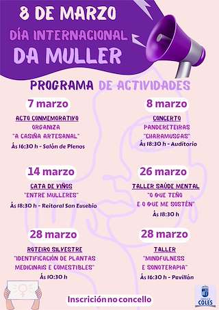 Fechas, información, programa, cartel, imágenes, mapa y ubicación de Día Internacional de la Mujer (2026)  en  Cervo