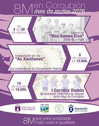 Fechas, información, programa, cartel, imágenes, mapa y ubicación de Día Internacional de la Mujer (2026)  en  Corcubión
