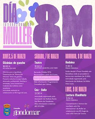 Fechas, información, programa, cartel, imágenes, mapa y ubicación de Día Internacional de la Mujer (2026)  en  Gondomar