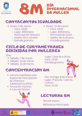 Fechas, información, programa, cartel, imágenes, mapa y ubicación de Día Internacional de la Mujer (2026)  en  Laracha
