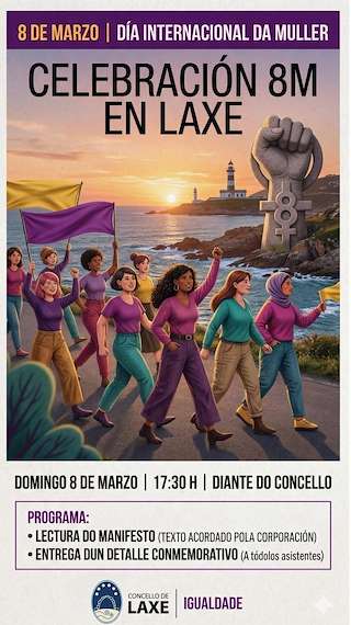 Fechas, información, programa, cartel, imágenes, mapa y ubicación de Día Internacional de la Mujer (2026)  en  Laxe