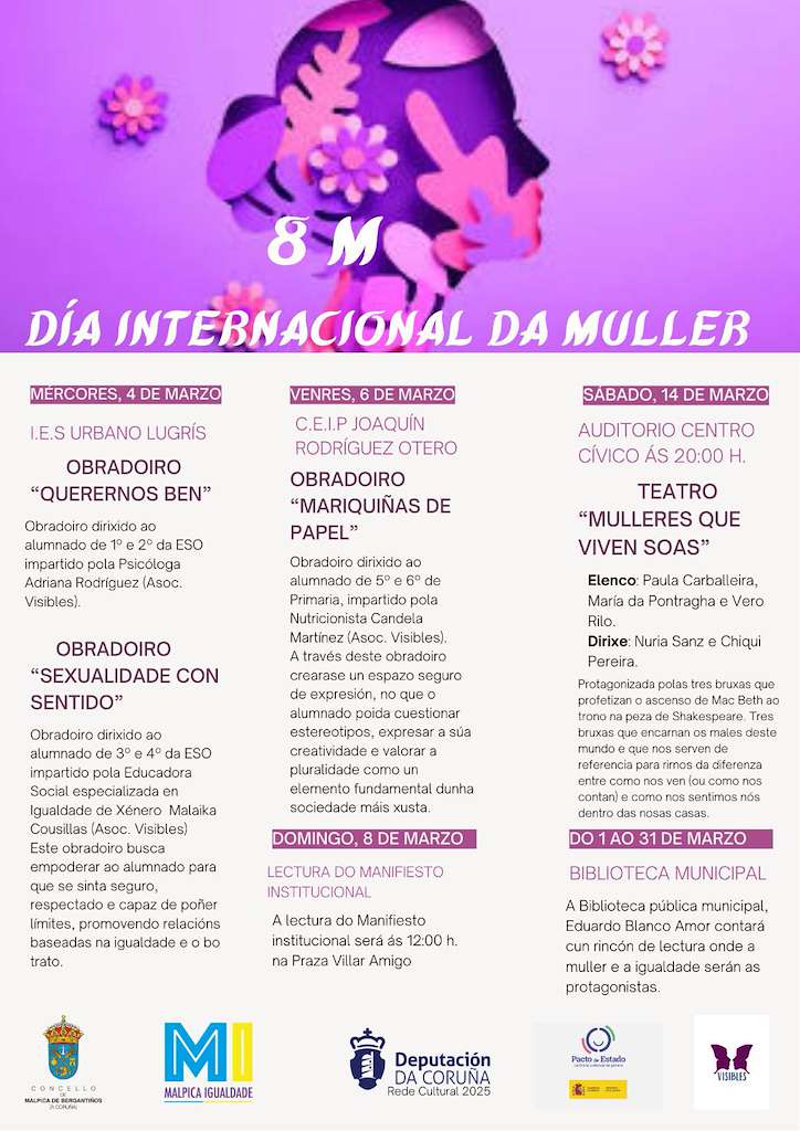 Día Internacional de la Mujer (2026) en Malpica de Bergantiños