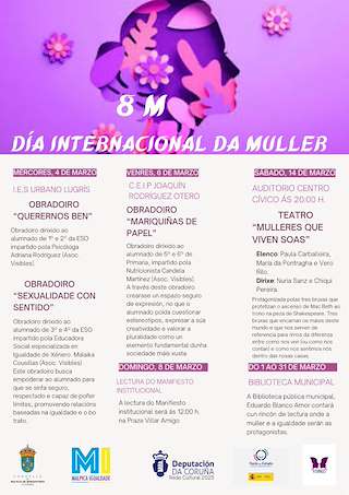 Fechas, información, programa, cartel, imágenes, mapa y ubicación de Día Internacional de la Mujer (2026)  en  Malpica de Bergantiños