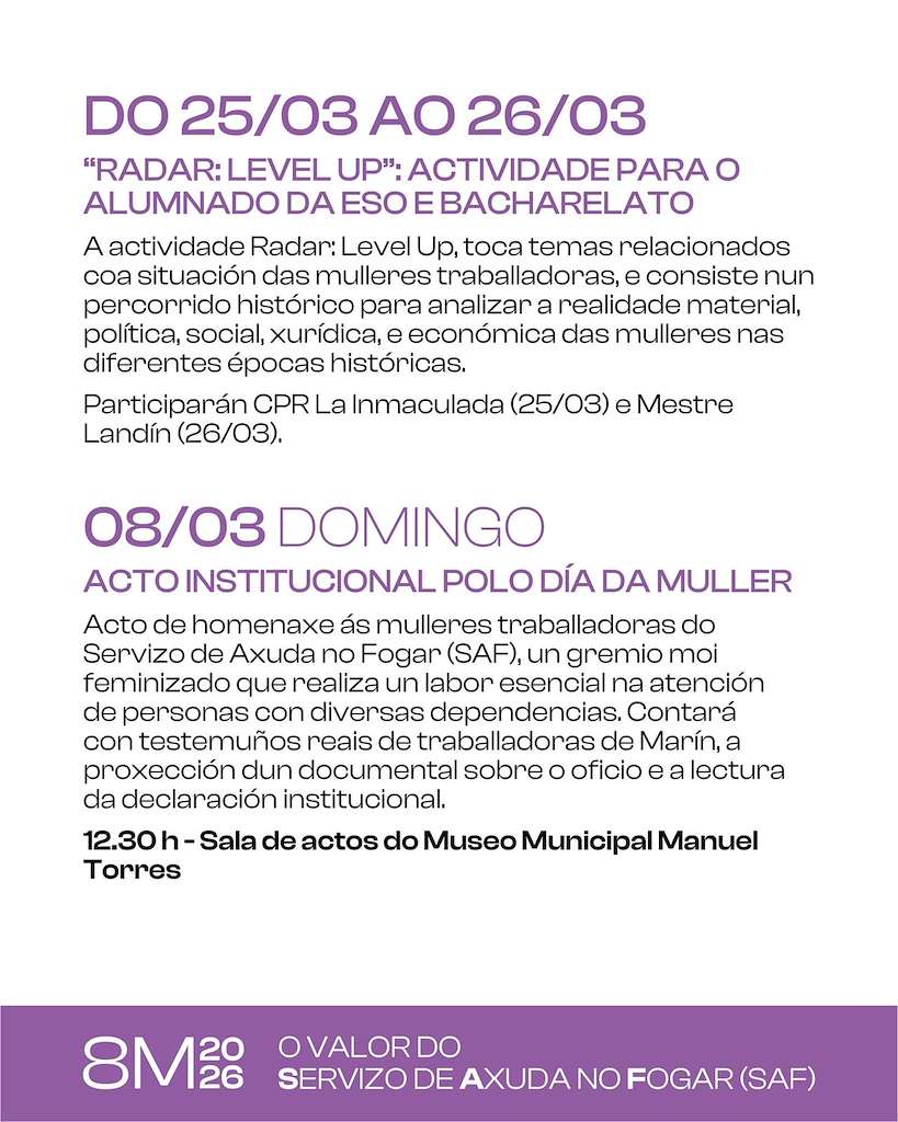 Día Internacional de la Mujer (2026) en Marín