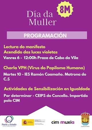 Fechas, información, programa, cartel, imágenes, mapa y ubicación de Día Internacional de la Mujer (2026)  en  Muxía