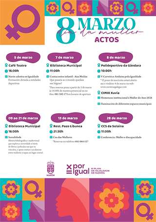 Fechas, información, programa, cartel, imágenes, mapa y ubicación de Día Internacional de la Mujer (2026)  en  Narón