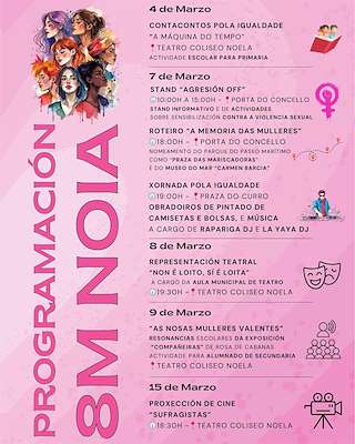 Fechas, información, programa, cartel, imágenes, mapa y ubicación de Día Internacional de la Mujer (2026)  en  Noia
