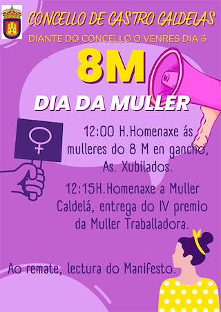 Fechas, información, programa, cartel, imágenes, mapa y ubicación de Día Internacional de la Mujer  en  O Castro de Caldelas
