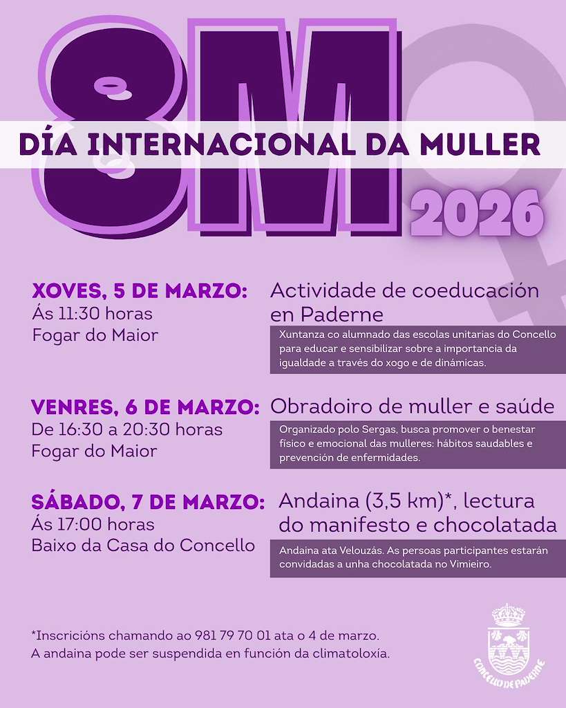 Día Internacional de la Mujer (2026) en Paderne