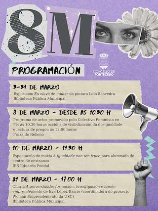 Fechas, información, programa, cartel, imágenes, mapa y ubicación de Día Internacional de la Mujer (2026)  en  Ponteceso