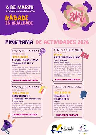 Fechas, información, programa, cartel, imágenes, mapa y ubicación de Día Internacional de la Mujer (2026)  en  Rábade
