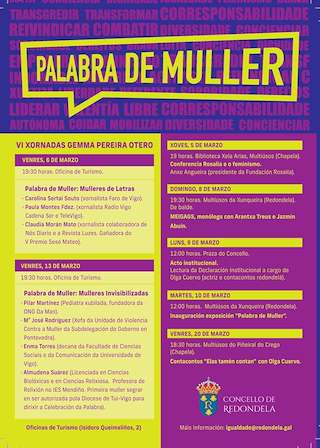 Fechas, información, programa, cartel, imágenes, mapa y ubicación de Día Internacional de la Mujer (2026)  en  Redondela