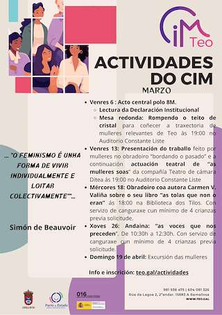 Fechas, información, programa, cartel, imágenes, mapa y ubicación de Día Internacional de la Mujer (2026)  en  Teo