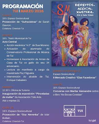 Fechas, información, programa, cartel, imágenes, mapa y ubicación de Día Internacional de la Mujer (2026)  en  Tui