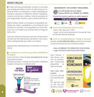 Fechas, información, programa, cartel, imágenes, mapa y ubicación de Día Internacional de la Mujer (2026)  en  Vedra