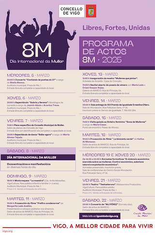 Fechas, información, programa, cartel, imágenes, mapa y ubicación de Día Internacional de la Mujer  (2026)  en  Vigo