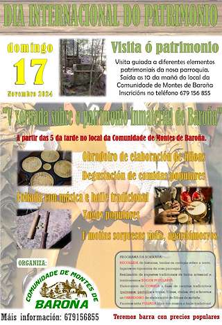 Fechas, información, programa, cartel, imágenes, mapa y ubicación de Día Internacional do Patrimonio de Baroña  en  Porto do Son