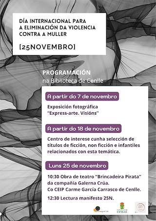 Fechas, información, programa, cartel, imágenes, mapa y ubicación de Día Internacional para a Eliminación da Violencia Contra a Muller  en  Cenlle