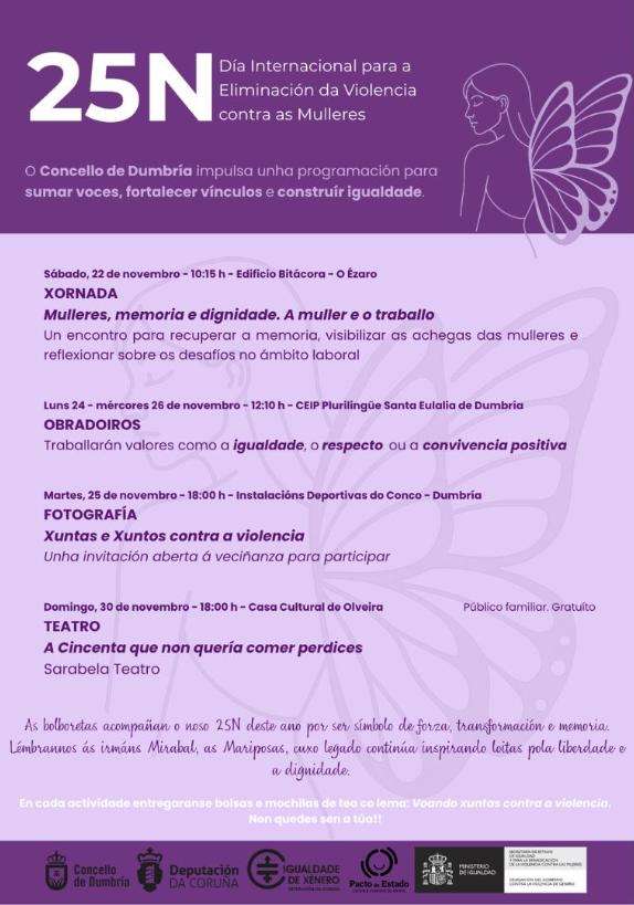 Día Internacional para a Eliminación da Violencia contra as Mulleres (2025) en Dumbría