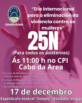 Fechas, información, programa, cartel, imágenes, mapa y ubicación de Día Internacional para a Eliminación da Violencia Contra as Mulleres (2025)  en  Laxe