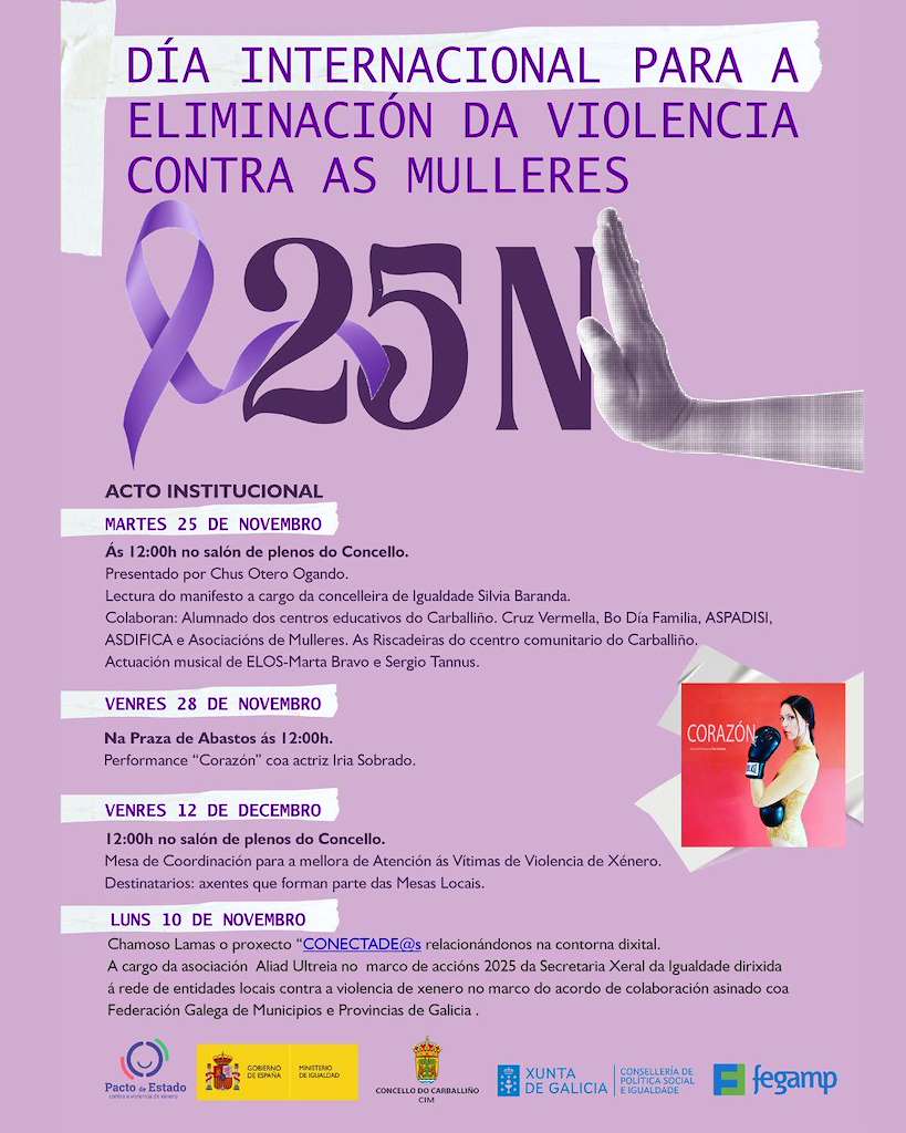  Día Internacional Para a Eliminación da Violencia contra as Mulleres  (2025) en O Carballiño