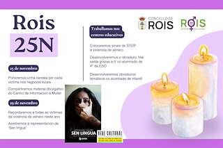Fechas, información, programa, cartel, imágenes, mapa y ubicación de Día Internacional para a Eliminación da Violencia contra as Mulleres  (2025)  en  Rois
