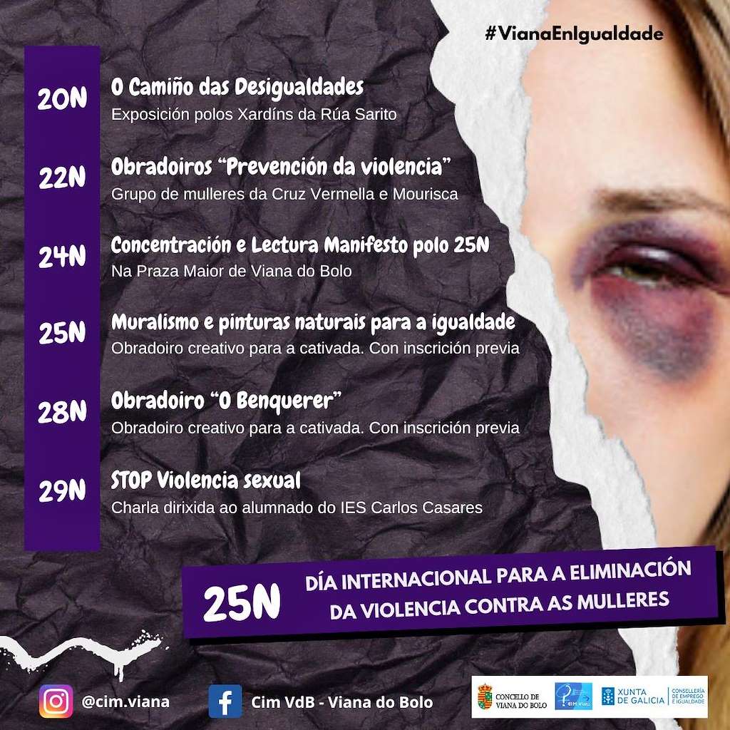 Día Internacional para a Eliminación da Violencia Contra as Mulleres  en Viana do Bolo