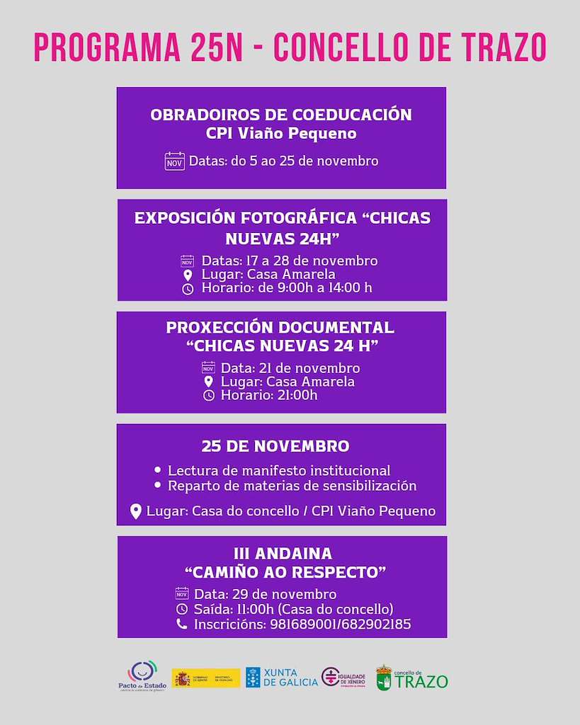 Día Internacional para a Eliminación da Violencia contras as Mulleres en Trazo