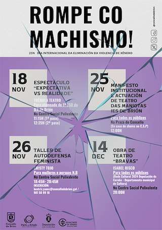Fechas, información, programa, cartel, imágenes, mapa y ubicación de Día Internacional para a Eliminación da Violencia de Xénero  en  Brión