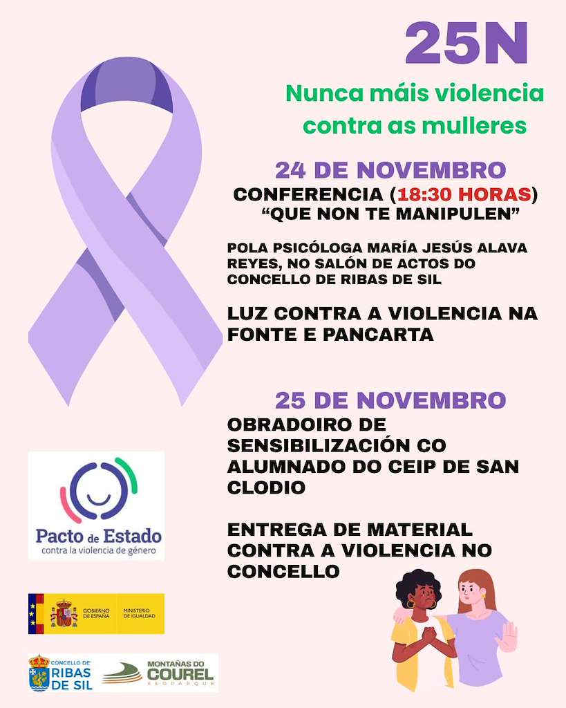  Día Internacional para a Eliminación da Violencia de Xénero (2025) en Ribas de Sil