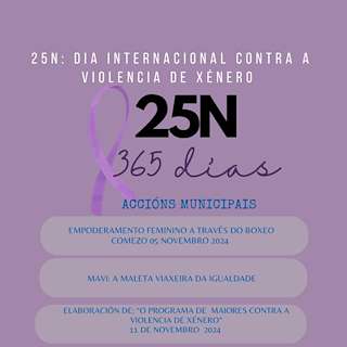Fechas, información, programa, cartel, imágenes, mapa y ubicación de Día Internacional Pola Eliminación da Violencia de Xénero  en  Sanxenxo