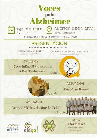 Fechas, información, programa, cartel, imágenes, mapa y ubicación de Día Mundial do Alzheimer (2026) en Nigrán