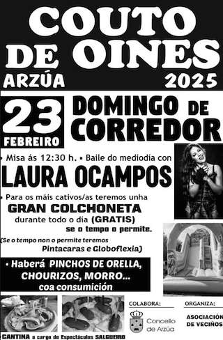 Fechas, información, programa, cartel, imágenes, mapa y ubicación de Domingo de Corredor de Couto de Oines  en  Arzúa
