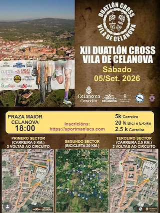 Fechas, información, programa, cartel, imágenes, mapa y ubicación de XII Duatlón Cross (2026) en Celanova