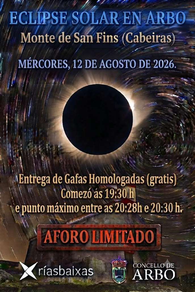 Eclipse Solar (2026) en Arbo