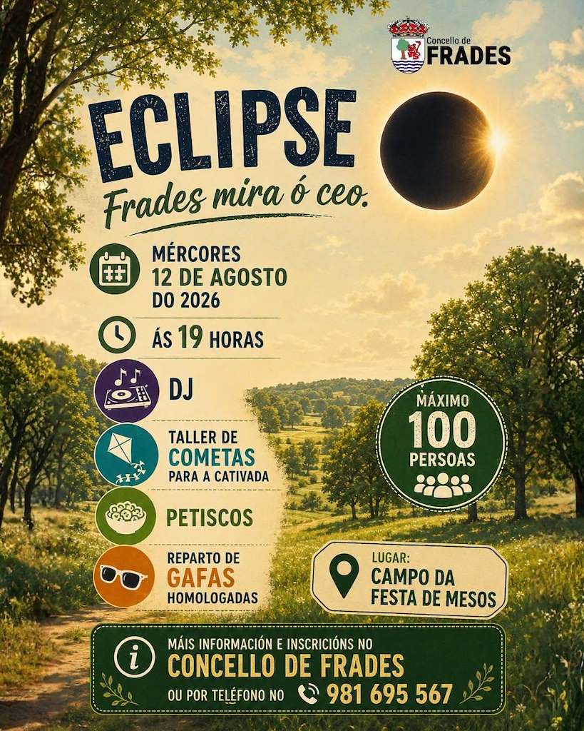Eclipse Solar (2026) en Frades