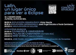 Fechas, información, programa, cartel, imágenes, mapa y ubicación de Eclipse Solar (2026)  en  Lalín