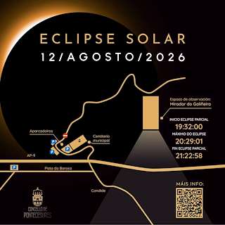 Fechas, información, programa, cartel, imágenes, mapa y ubicación de Eclipse Solar (2026)  en  Pontecesures