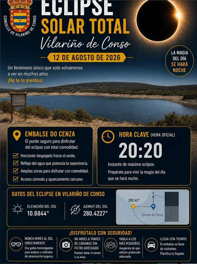 Eclipse Solar (2026) en Vilariño de Conso