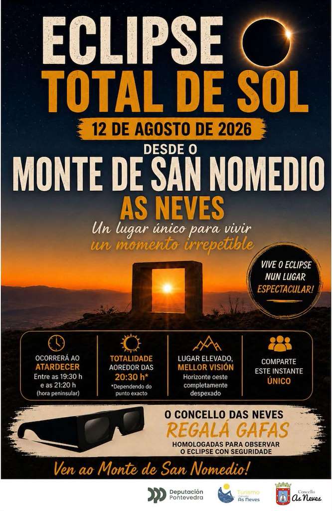 Eclipse Total de Sol (2026) en As Neves