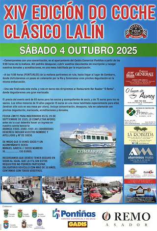 Fechas, información, programa, cartel, imágenes, mapa y ubicación de XIV Edición do Coche Clásico (2025)  en  Lalín