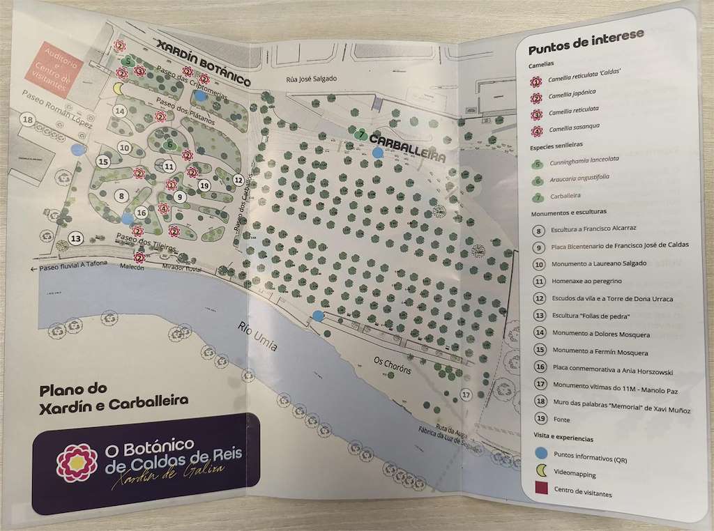 El Jardín y la Carballeira de Caldas en Caldas de Reis
