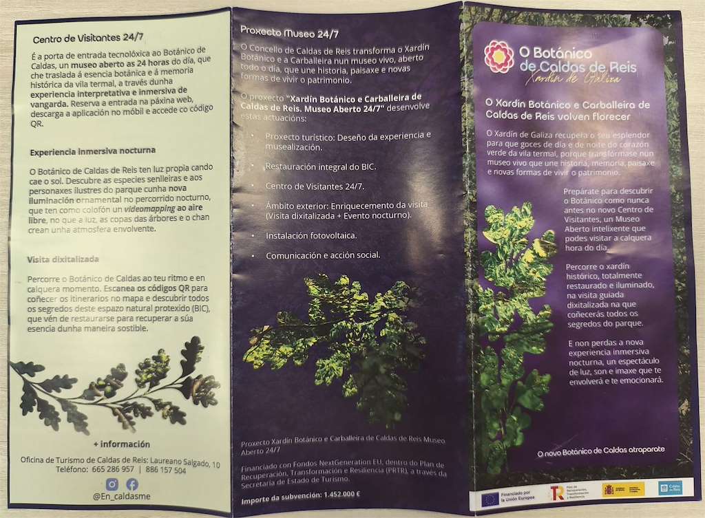El Jardín y la Carballeira de Caldas en Caldas de Reis