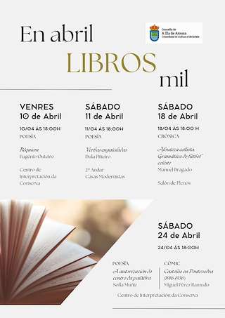 Fechas, información, programa, cartel, imágenes, mapa y ubicación de En Abril Libros Mil  (2026) en A Illa de Arousa