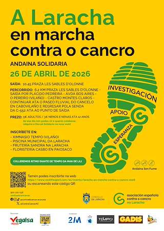 Fechas, información, programa, cartel, imágenes, mapa y ubicación de En Marcha Contra o Cancro (2026)  en  A Laracha