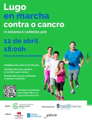Fechas, información, programa, cartel, imágenes, mapa y ubicación de En Marcha Contra o Cancro - Andaina e Carreira  en  Lugo