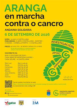 Fechas, información, programa, cartel, imágenes, mapa y ubicación de En Marcha Contra o Cancro (2026) en Aranga